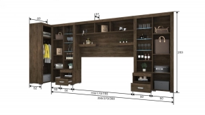 Aliz áthiadalós szekrénysor 390 cm Gotland Törgy R 2. Raktárról azonnal 2.